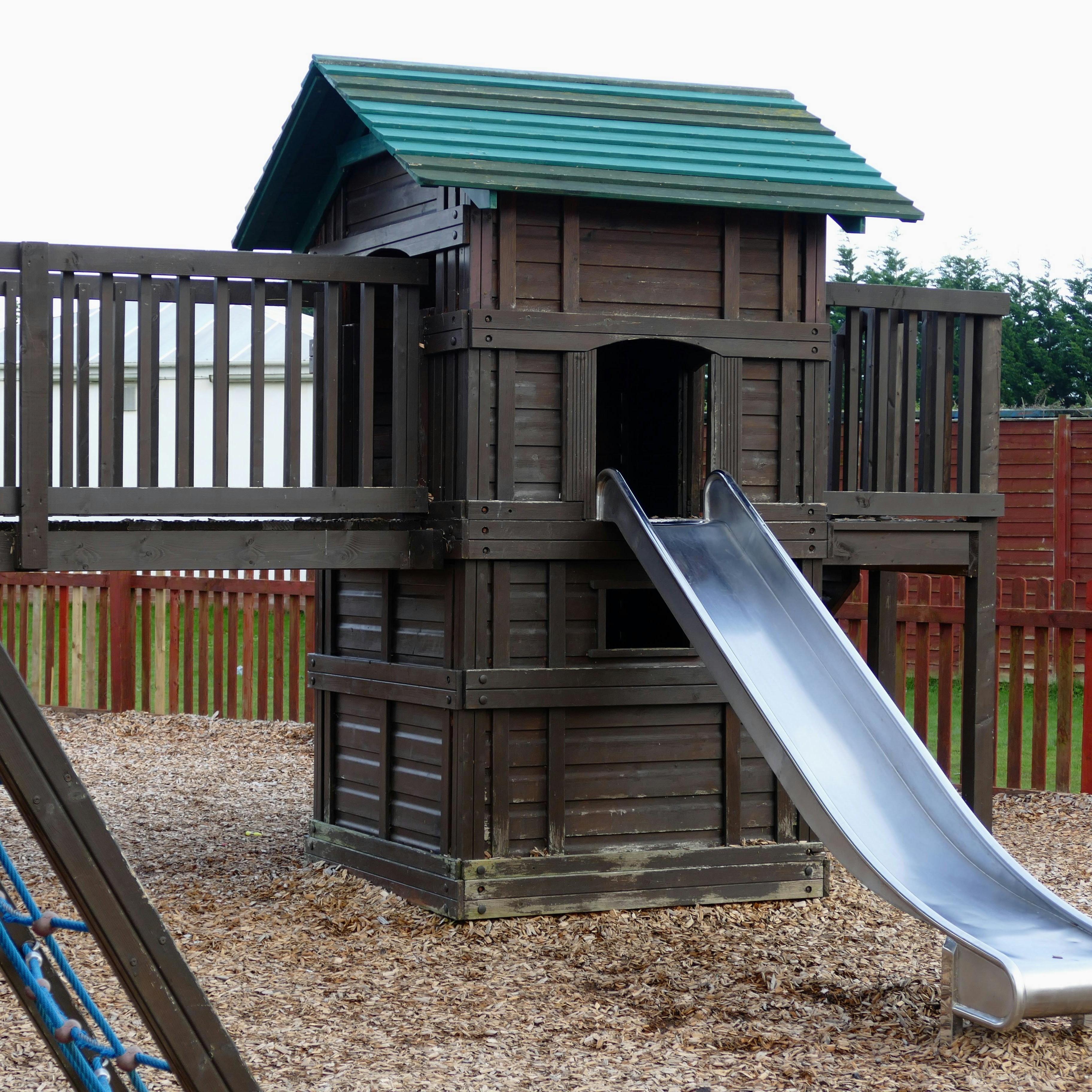 A wooden climbing frame. Photo by Anthony.